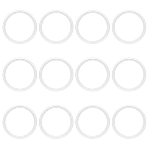 Image of 3 Inch Tri Clamp PTFE Gasket 12PCS for 3 inch Tri-Clamp Sanitary Fittings Polytetrafluoroethylene TC Seal Gaskets (0uter Diameter: 91mm, Thickness: 4mm)