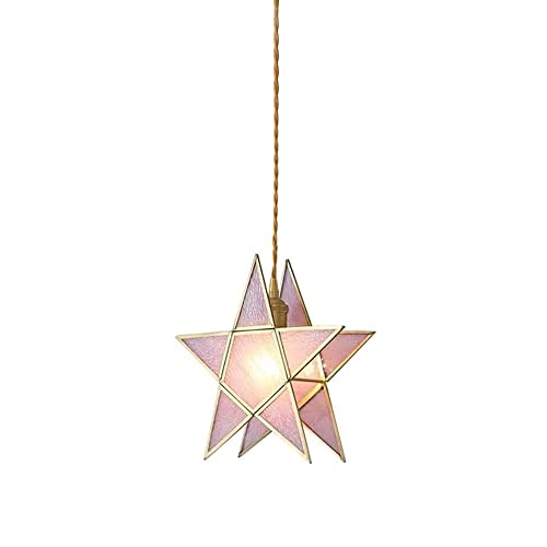 Lustre suspension e27 laiton verre rose luminaire retro de salon et cafe