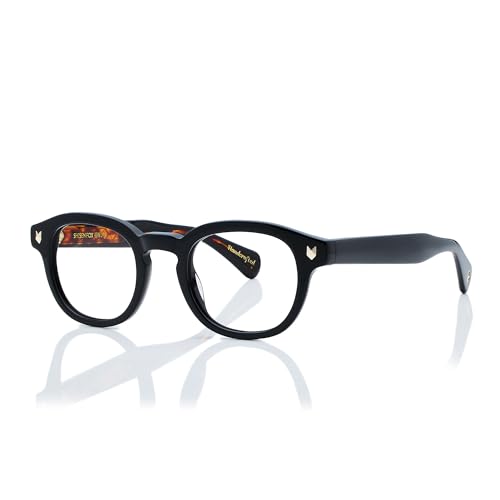 Image of Shisen Fox KITSUNE 2.0 Only Frame With Demo Lens | Oval Classic Eye Frames for Men & Women | Stylish Full Rim Specs Frame for Men | Premium Acetate Spectacles Unisex Fit