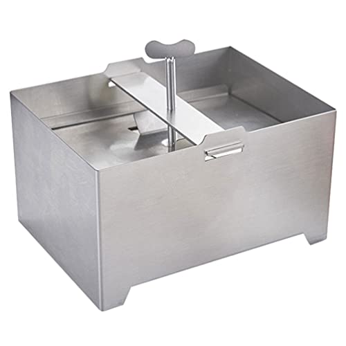 Kichvoe Traditional Stainless Steel Tofu Press Mold Reusable Bean Curd Making Tool for Homemade Tofu Washable for Delicious Products