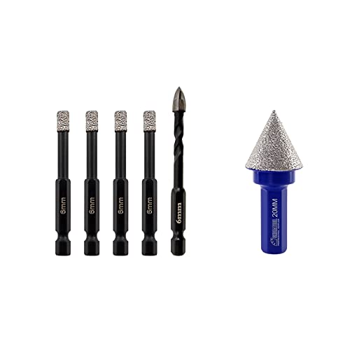 Set de brocas diamantadas para porcelana y bisel miniatura 1