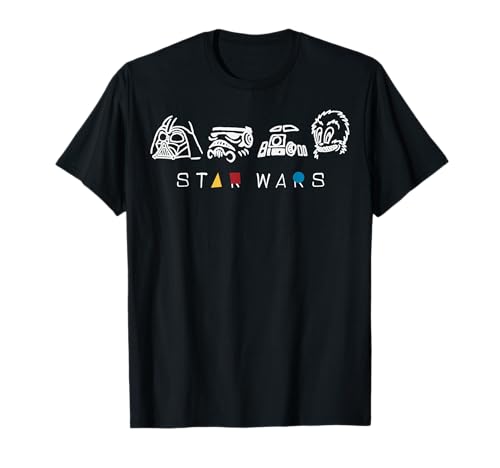 T-shirt Star Wars motif géométrique : t-shirt graphique en coton premium épuré