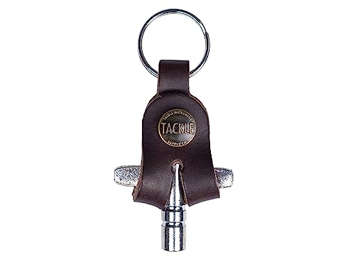 Tackle Leather Drum Key - Mahogany