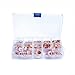 280PCS M5-M20 Purple Copper Gasket Set, Heat Resistant Sealing Washers, Copper Flat Washers for Industrial Automotive Oil Seal Applications