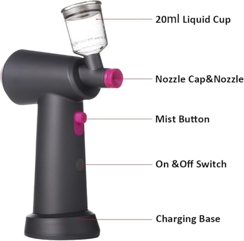 Kit aerografo ricaricabile per trucco, decorazione torte e artigianato, leggero e portatile, per la cura dei capelli e dei graffiti