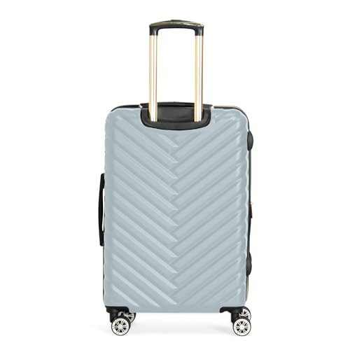 Image of Kenneth Cole REACTION, Slate, 24-Inch Checked, Kenneth Cole Reaction Women's Madison Square Hardside Chevron Expandable Luggage