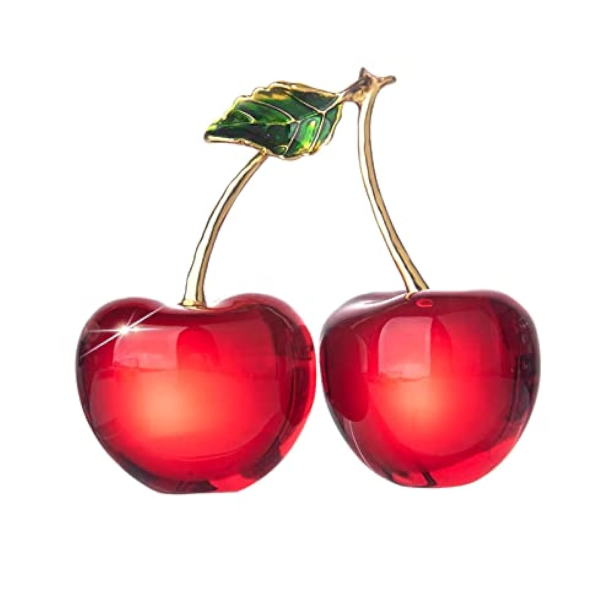 Crystal Fruit Sculpture Art Bookshelf Decor Ornament