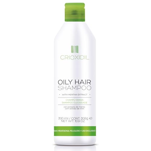 CRIOXIDIL - Champú Antigrasa - Oily Hair Shampoo - 300 ml - Equilibra la Grasa del Cuero Cabelludo - Purificante y Astringente - Champú Seborregulador sin Efecto Rebote