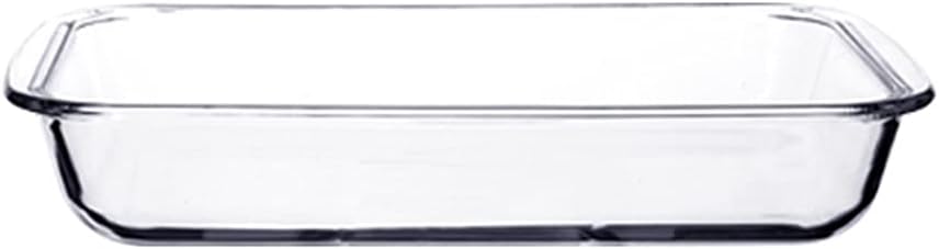 Baking Dish Clear Glass Baking Dish Oven Safe Casserole Baking Dishes, Cooking Oblong Casserole Dish Rectangular Baking Pan Glass Bakeware,1 Piece Bakeware (Size : 2L) ()