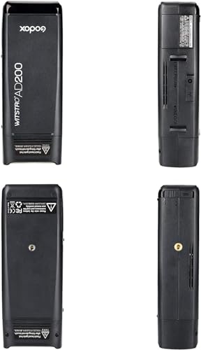 Godox AD200 200Ws 2.4G TTL Flash Strobe 1/8000 HSS Cordless Monolight with 2900mAh Lithimu Battery and Bare Bulb/Speedlite Fresnel Flash Head to Cover 500 Full Power Shots and Recycle in 0.01-2.1 Sec