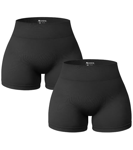OQQ Women 2 Piece Shorts Butt Lifting High Waist Tummy Control Yoga Athletic Workout Shorts
