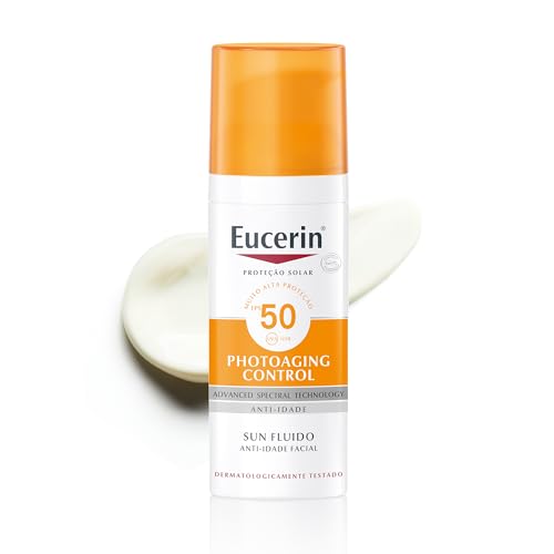 EUCERIN Protetor Solar Facial Anti-idade FPS 50 50ml, Antirrugas, Pele Madura, Proteção UV...