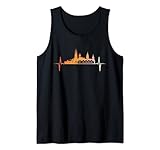Chemnitz Skyline Herzschlag Retro Vintage Stil Tank Top