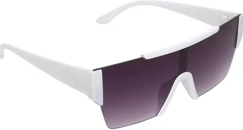 Square Sunglasses,Oversized for Womens Mens,Flat Top Shield Rimless Sunglasses UV Protection-image-46