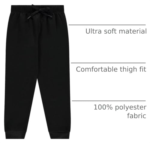 Image of BTween Kids Girls Fashion Stretch Waist Ultra Soft Jogger Pants Set 3 Pack Bundle