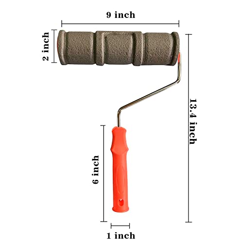 Image of Kayra Decor 9 Inch Paint Roller with Long Chrome Handle | ReusableWall Painting Roller Brush for Smooth Paint Finish | Ideal for Interior & Exterior Walls, Ceiling & DIY Painting (EG724T)