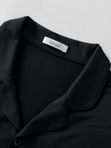 Latuza Men's Soft Button Down Pajama Shirt 2 Pack4