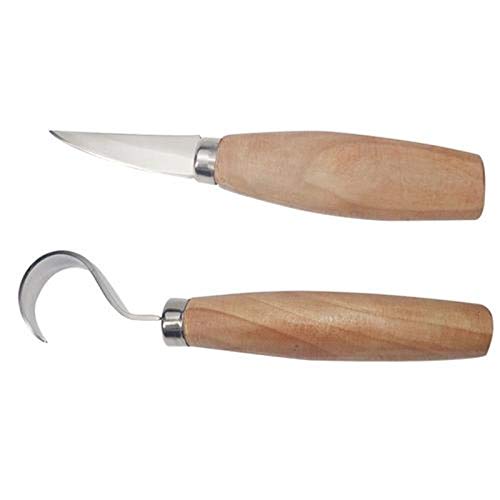 Preisvergleich Produktbild Lispeed Schälmesser Holz, Schnitzmesser Frost Schnitzwerkzeug Meißel Holzschnitzerei Messer Holzschnitzmesse (2 Stück)