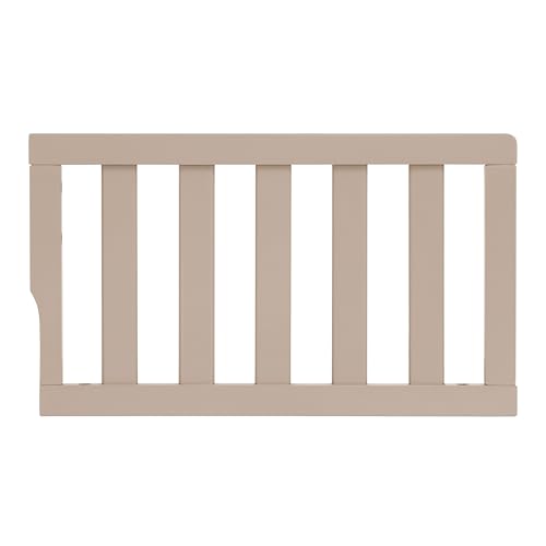 Image of Dream On Me Toddler Guard Rail for Convertible Crib, Solid Wood Bed Rail for Toddler Bed Conversion, Almond Butter