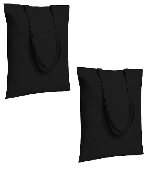 Women Tote Bag Black with Zipper | Large Capacity Canvas Shoulder Handbag | Stylish Reusable Shopping & Office Bag-image-22