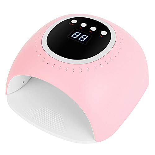 ROHCGHC lámparas de uñas, Lámpara de uñas Gel inalámbrica 60 W, secador LED Recargable, Esmalte Profesional, luz curado portátil for Manos y pies(Pink)
