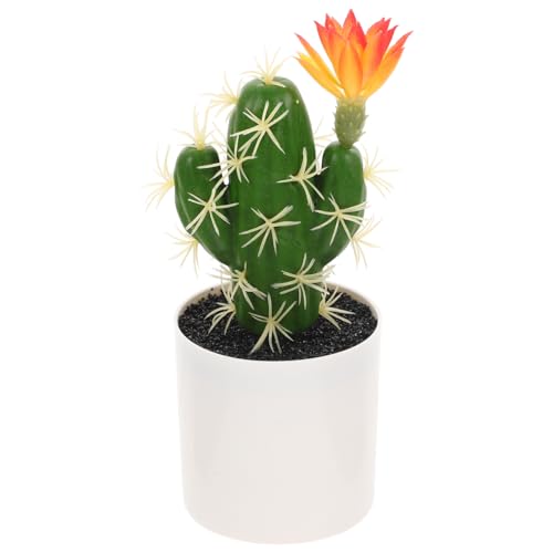PRETYZOOM Faux Cactus Décoratif 20.00Cm Plante Artificielle Bonsaï en Pot pour Maison Bureau Décoration Intérieure Naturelle