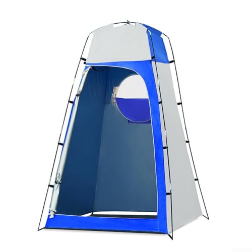 ZAMETTER Tienda de campaña portátil para baño y cambio de playa al aire libre (color azul-gris)