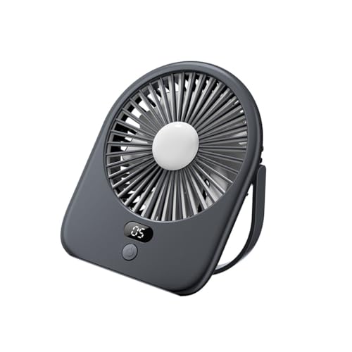 Ventilateur de bureau silencieux 5 vitesses avec lampe LED intégrée et recharge USB
