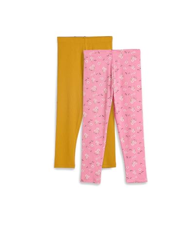 Image of Amazon Brand - Symbol Girl's Cotton Ribbed Stretchable Leggings | Ankle Length | Aged 2-14 Years