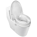 Raised Toilet Seat with Lid for Elderly, 4" High Toilet Seat for Elongated or Standard Commode, Raised Toilet Seat for Seniors, Handicap Toilet Seat Riser with Cover