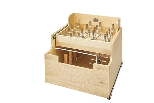Rev-A-Shelf Wood Base Cabinet Cookware Pullout Organizer w/Soft-Close