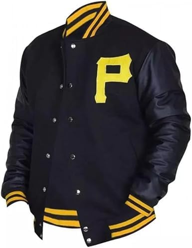 Pirates P logo Baseball Varsity Pittsburgh Jacket For Men3