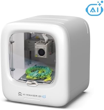 AOSEED AI-Powered X-Maker Joy 3D Printer for Kids, Fully Assembled Mini 3D Printer with Up to 400mm/s Speed, Auto Leveling, 1500+ Models & 16+ Modules, Includes 1 PLA Filaments for Home and School Use