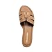 DREAM PAIRS Women's Dressy Slide Sandals Slip-on Comfortable Slides Fashion Casual Open Toe Summer Beach Sandals,Size 8.5,Brown-Raffia,DWUMSS2509
