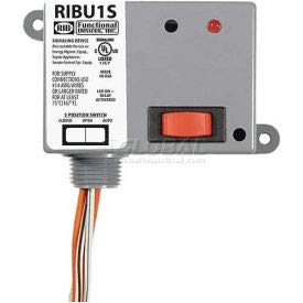 RIB Enclosed Relay RIBU1S, 10A, SPST-NO, 10-30VAC/DC/120VAC, Override