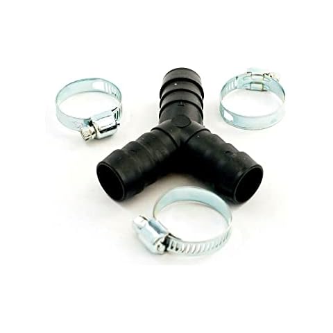 UTP Washing Machine Dishwasher Drain Hose Y Piece Joiner Connector Splitter Kit 17mm Cover