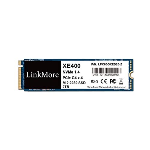 LinkMore 2TB M.2 2280 PCIe Gen4x4 NVMe 1.4 SSD