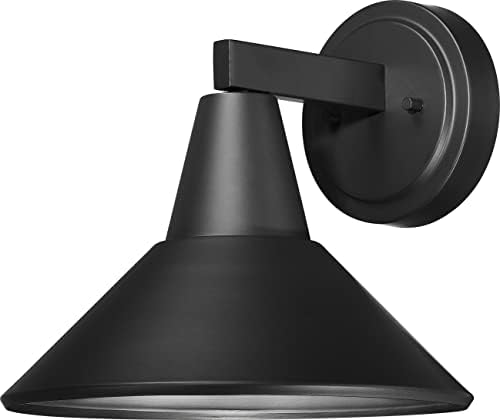 The Great Outdoors 72212-66A Bay Crest Outdoor Wall Mount, 1-Light, 100 Total Watts, 11-in H x 10.5-in W, Coal Black