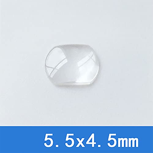 JUMELA Lente in Vetro for Orologio Quadrato con Lente d'Ingrandimento Finestra con Data Singola Cristallo Convesso Ingrandimento Trasparente 7.0/5.5 2 Pezzi (Size : 5.5x4.5mm)