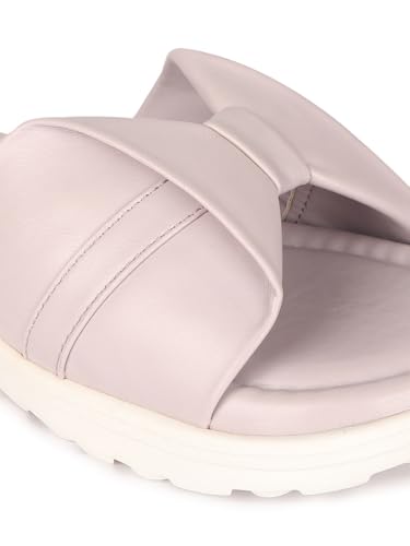 Image of Carlton London women's Comfort Slide Sandals with Bow