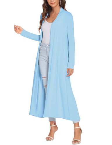 Image of Bluetime Women Floor Length Open Front Cardigan