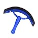 Horse Sweat Scraper, Leather Sweat Scraper Comfortable to Hold Wood Handle Horse Bathing Water Scraper Professional Efficient Easily Wick Away Water for Horse Supplies (Sapphire
