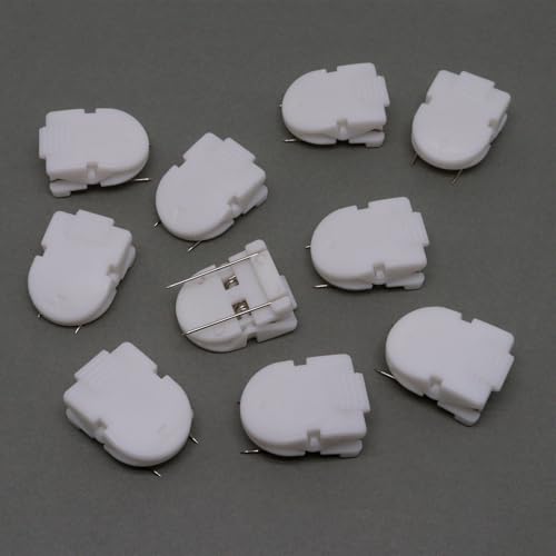 Image of 16pcs Cubicle Clips for Fabric Walls, Plastic Cubicle Hook, Push Pin Picture Hangers Panel Wall Clips for Hanging Photos Office Notes Memos Messages Frame (White)