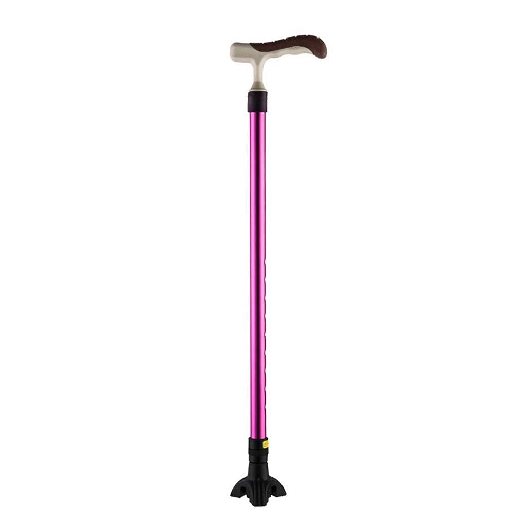 MObyat Andador para Ancianos,Muletas Bastón, Andador portátil con Base de 3 Patas, Ligero, de Altura Ajustable, de aleación de Aluminio, para Adultos