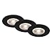 Produktbild Briloner Leuchten - LED Einbauleuchten, Einbaulampen 3er Set, Deckenlampen je 5 Watt, je 460 Lumen, 3.000 Kelvin, IP44, Schwarz-matt, 90x25mm (DxH), 7046-035