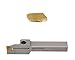 Accusize Industrial Tools 3/8'' x 1/2'' Heavy Duty Indexable Grooving/Parting Holder with 11 Gtn-2 Tin Coated Carbide Inserts, 2415-5022INS