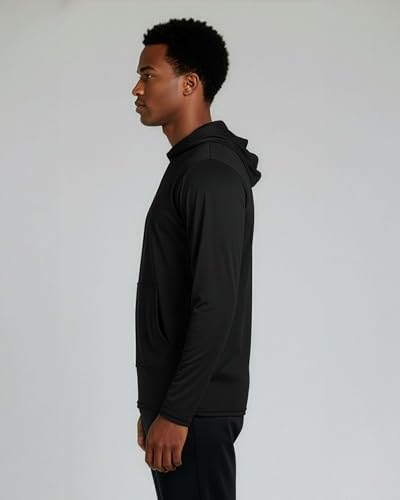 Real Essentials 3 Pack: Men's Mesh Long Sleeve Athletic Pullover Hoodie Sweatshirt Pockets UPF 50+ (Available in Big & Tall) - Image 6