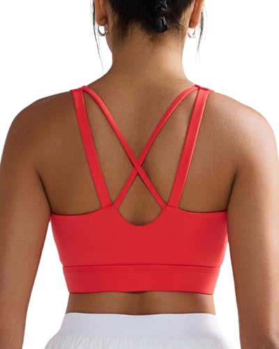 Image of RUNNING GIRL High Impact Sports Bras for Women, High Support Running Sports Bra Moulded Cup Strappy Sports Bras