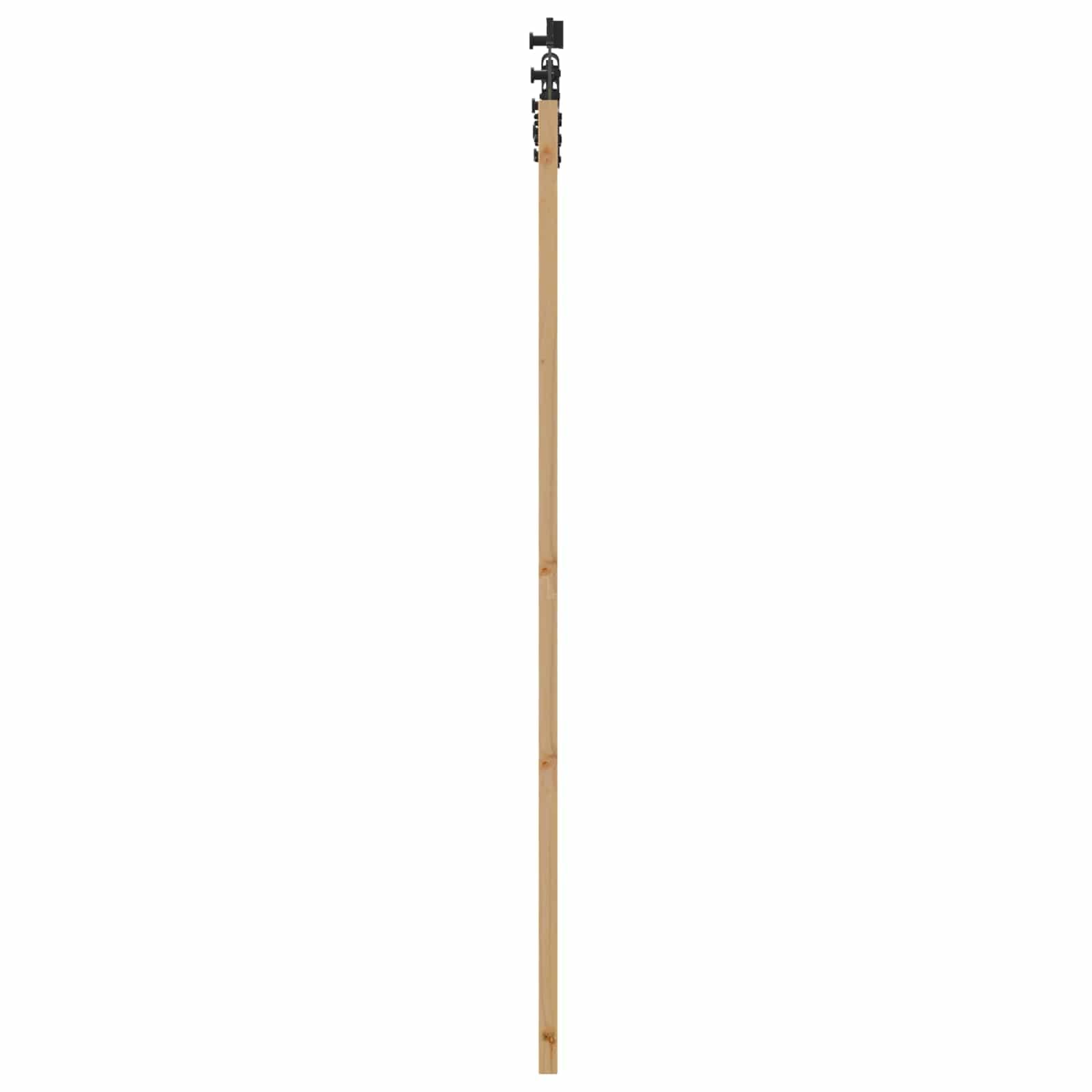 Puerta Corredera Natural y negro 86 x 198,5 cm Fácil Montaje Puerta Corredera con Herrajes para Baño Salón Sala de Estar Cocina