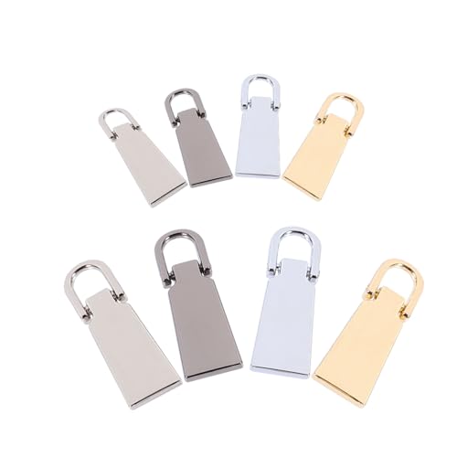 BEBEMOKO 8pcs Zipper Replacement Durable Zipper Fittings for Clothing Bags and Luggage Essential Repair Tools for Jackets Coats Purses and More